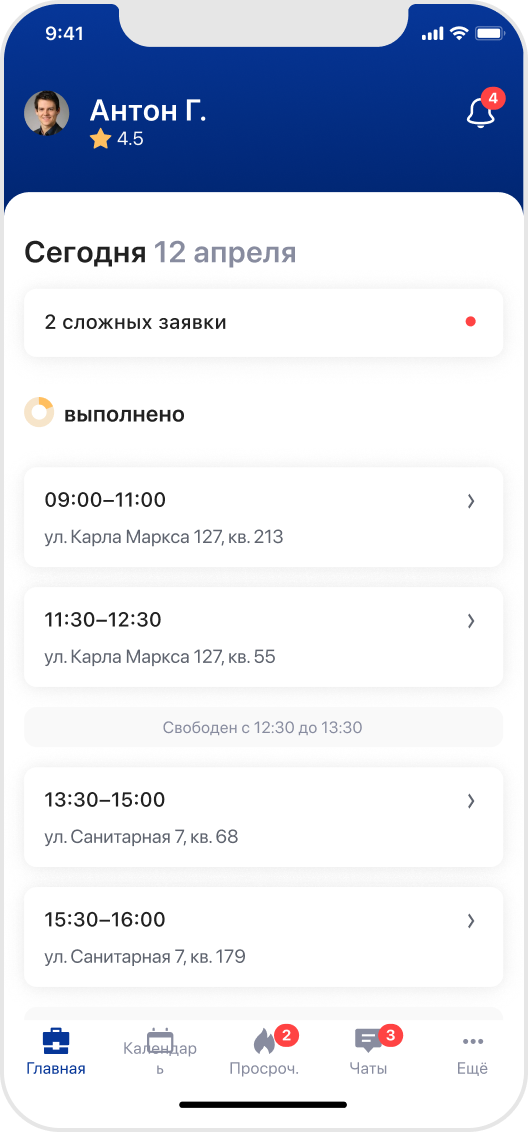 План задач на день